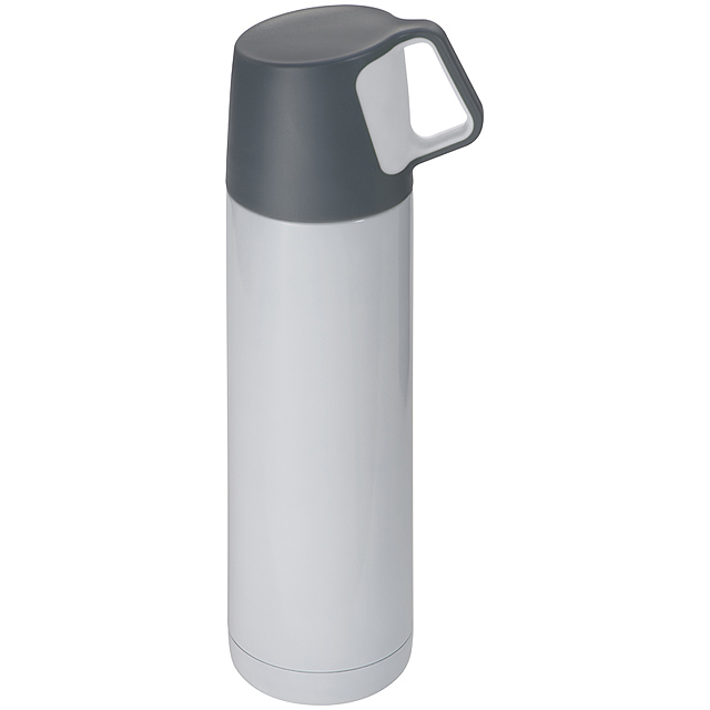 Stainless steel thermal flask - white