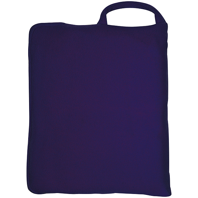Fleecebag (pillow) with blanket - blue