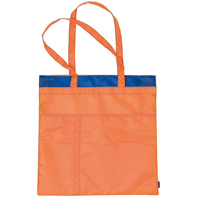 Shopping bag with decorative stitching - orange