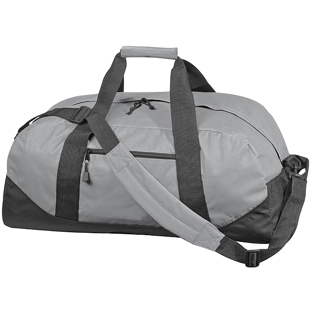 Polyester sports or travel bag - grey