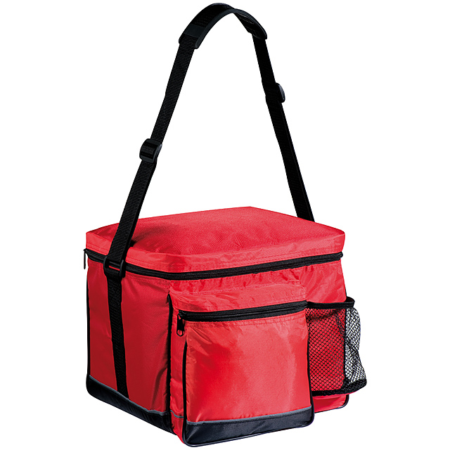 Nylon cooler bag - red