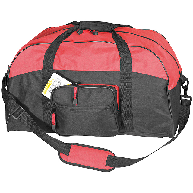 Polyester sports or travel bag - red