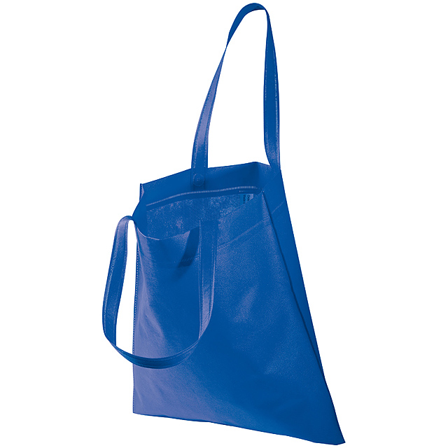 Non-woven taška s dlouhými uchy - modrá