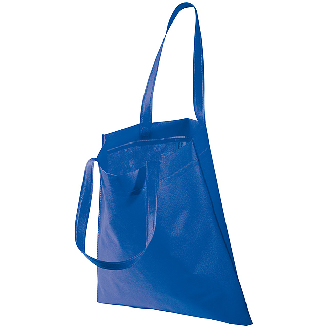 Non Woven Tasche mit langen Henkeln - blau