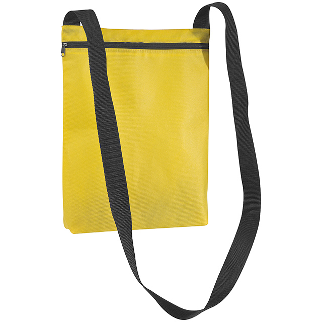 Netkaná taška cez rameno - žltá