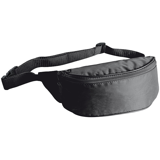 Nylon waist bag - black