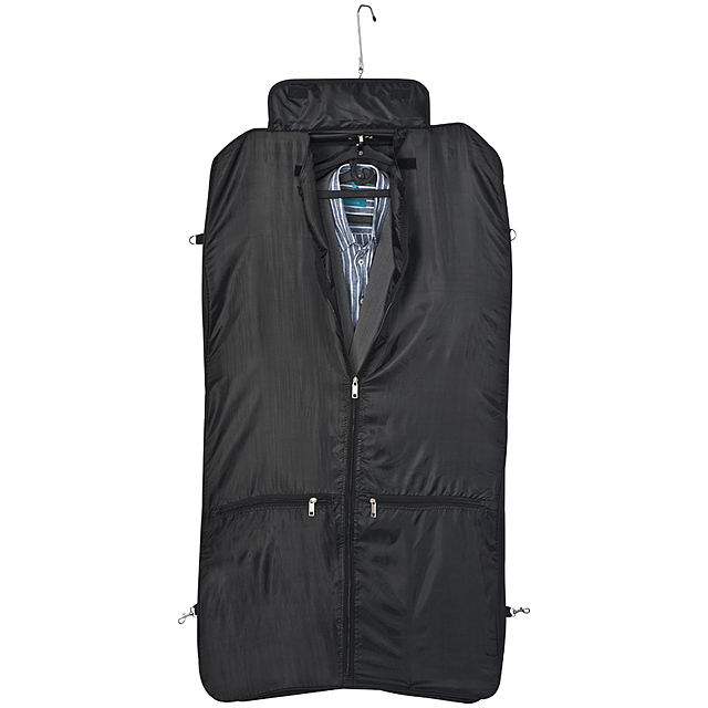 Polyester suit carrier - black