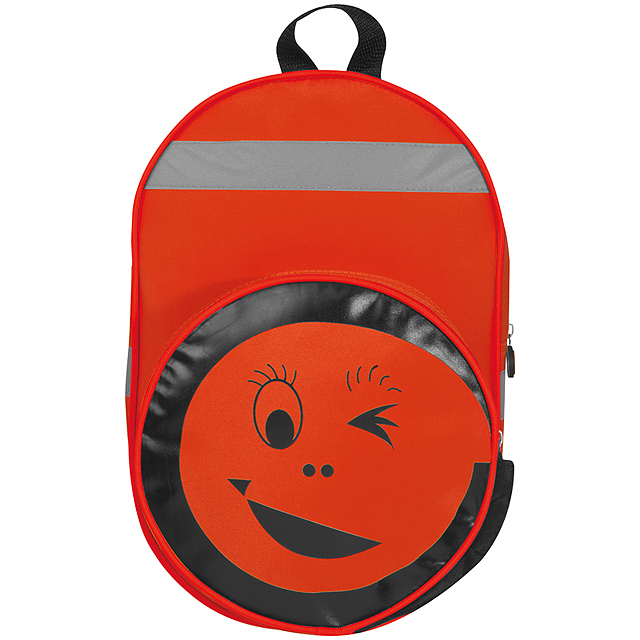 Smiley backpack - red