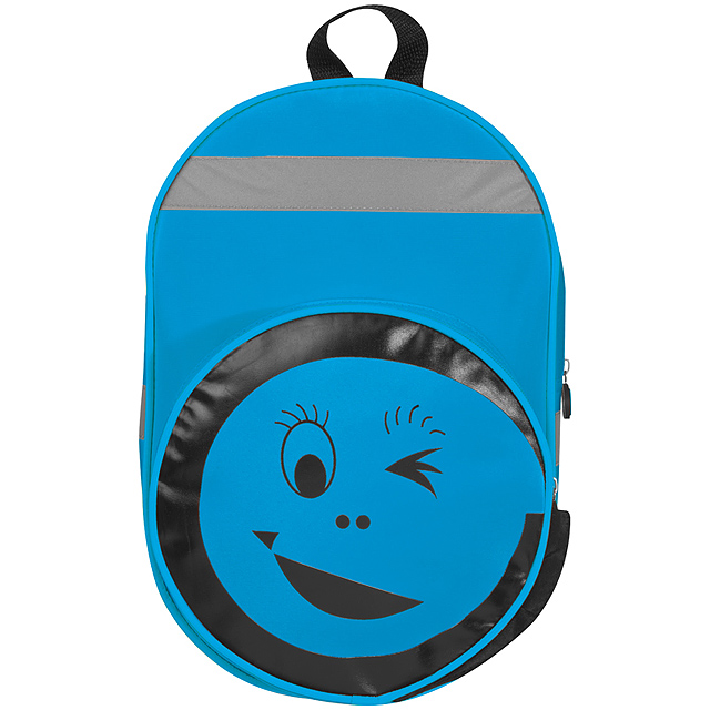 Smiley backpack - baby blue