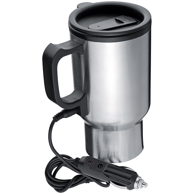 Warmhaltebecher mit 12 Volt - Grau