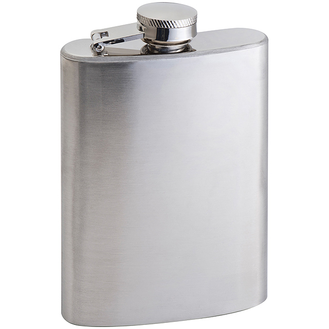Stainless steel hip flask - grey
