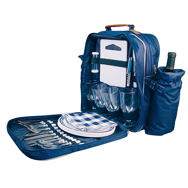 Picknickrucksack 4 Personen - blau