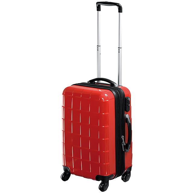 Handy hard shell trolley - red