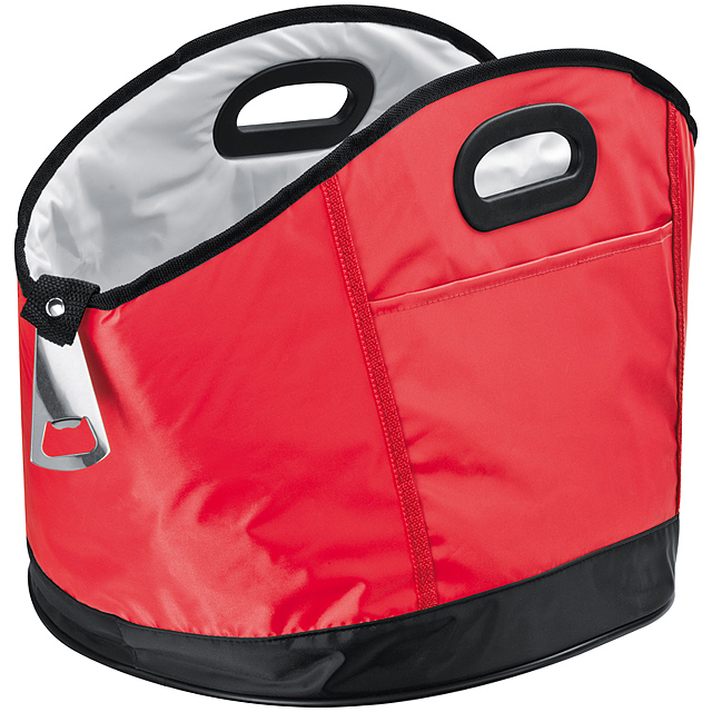 Veľká guľatá chladiaca taška - červená