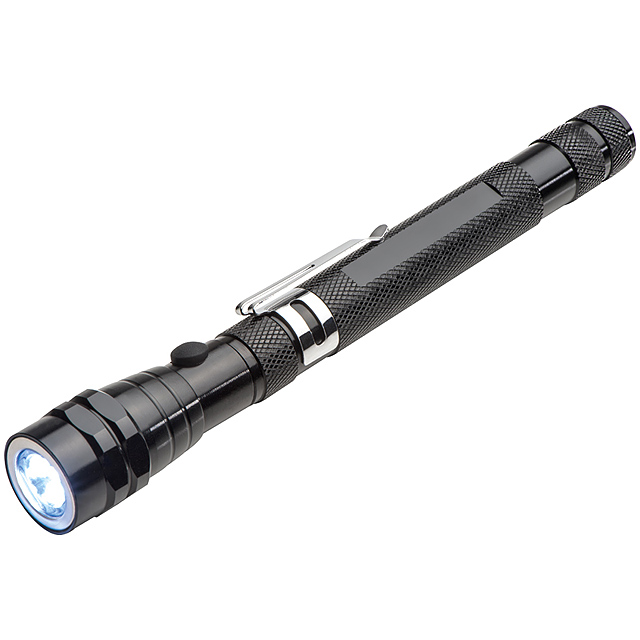 Magnetic flexible telescope torch - black