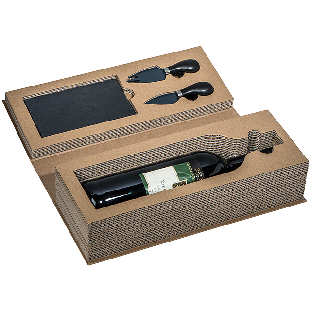 Wine and cheese set - black