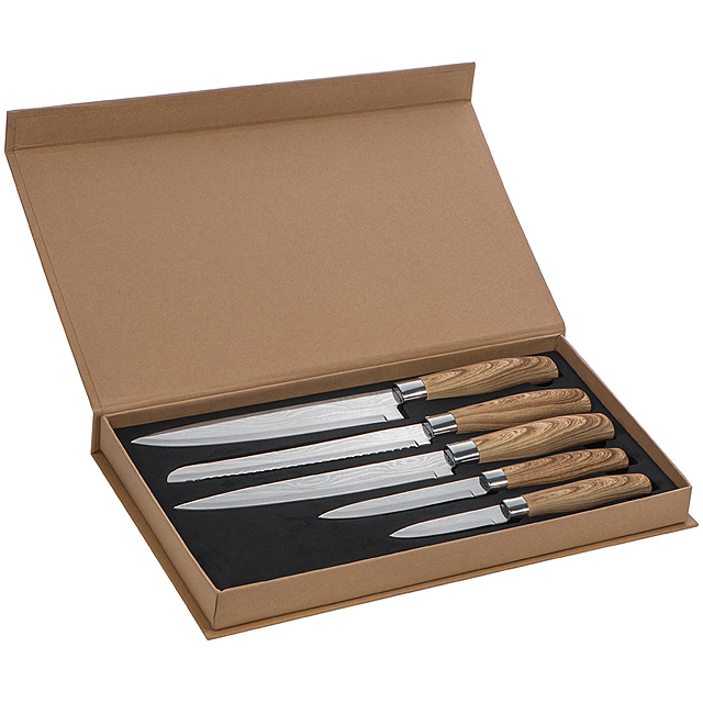 Set of 5 knives - grey