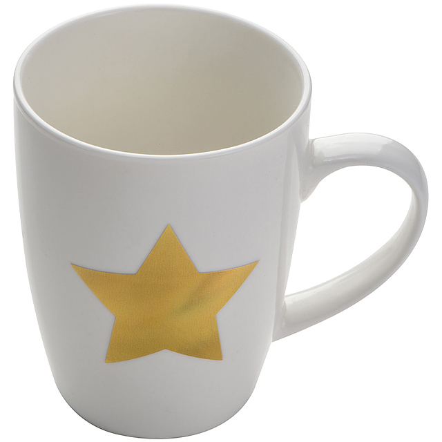 Cup with star print - white