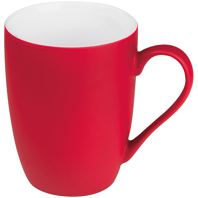 Gumaized ceramic mug - red