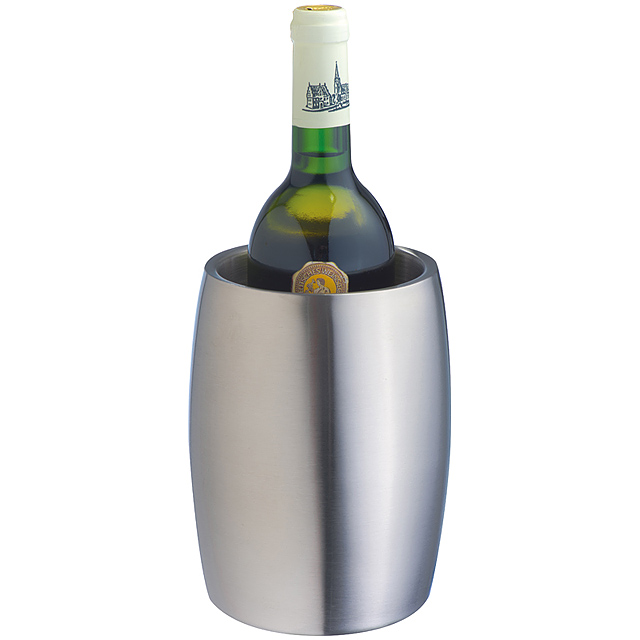 Double Wall Stainless Steel Wine Cooler - grey