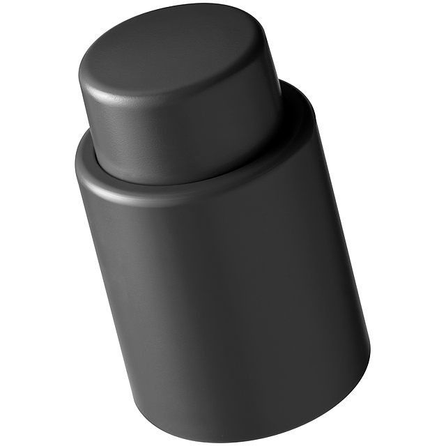 Vakuum Weinstopper aus Plast - schwarz
