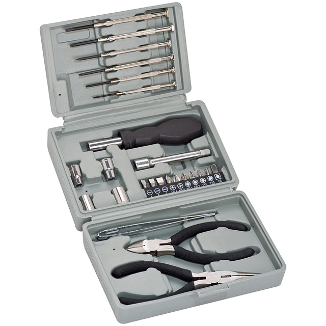 25-piece tool case - grey