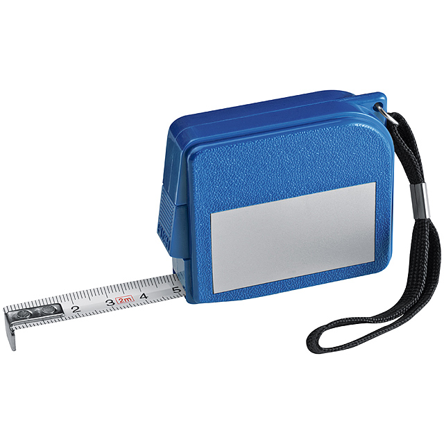 2 meter steel measuring tape - blue