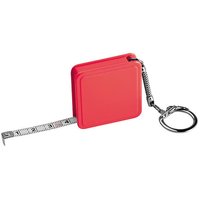 1 meter steel measuring tape - red