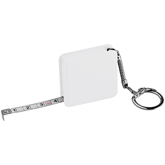 1 meter steel measuring tape - white