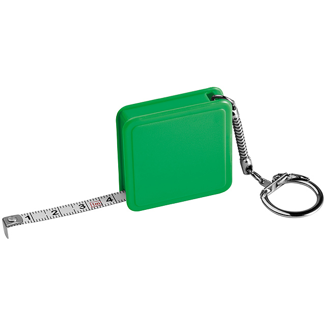 1 meter steel measuring tape - green