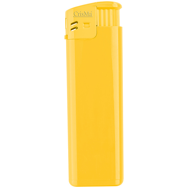 Electronic lighter, refillable - yellow