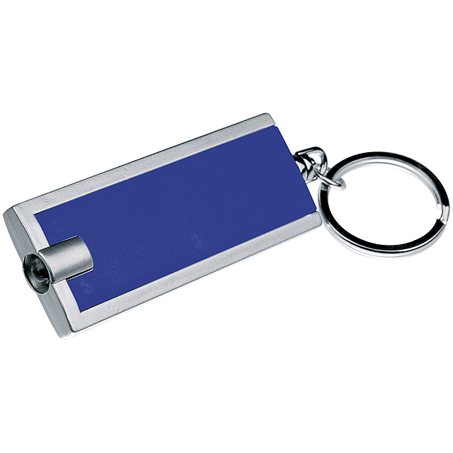 Kľúčenka s bielym LED svetlom - modrá