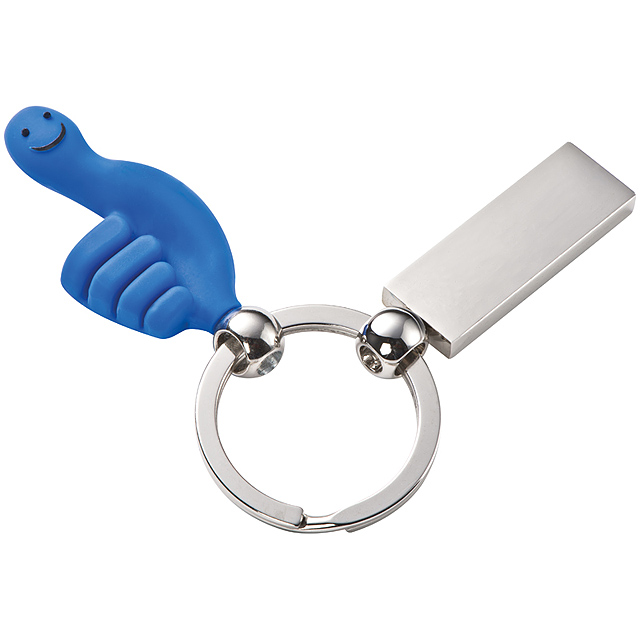 Keyring smile hands - blue