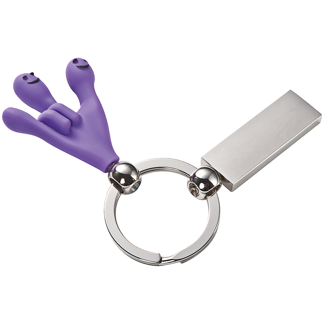 Keyring smile hands - violet