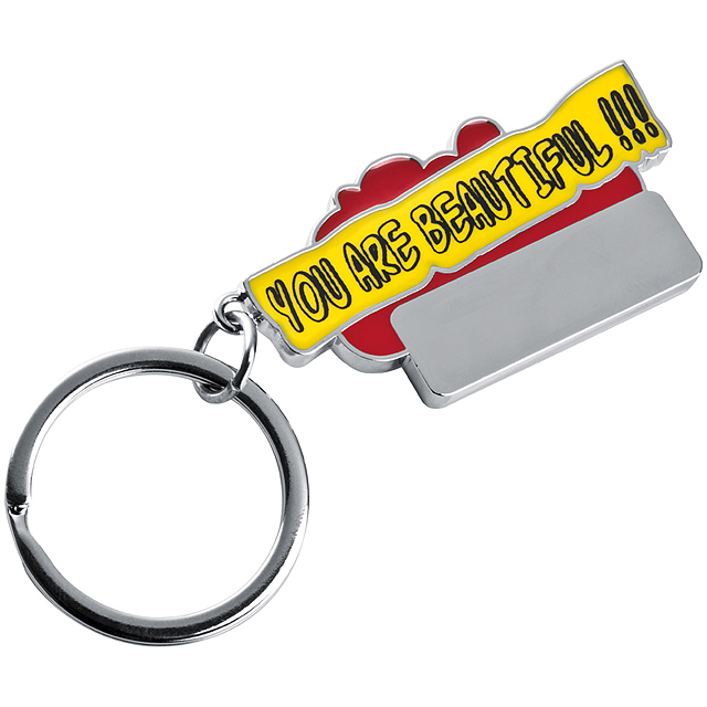 Keyring You are beautyful!!! - red