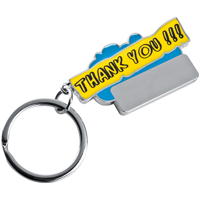 Keyring Thank you!!! - baby blue