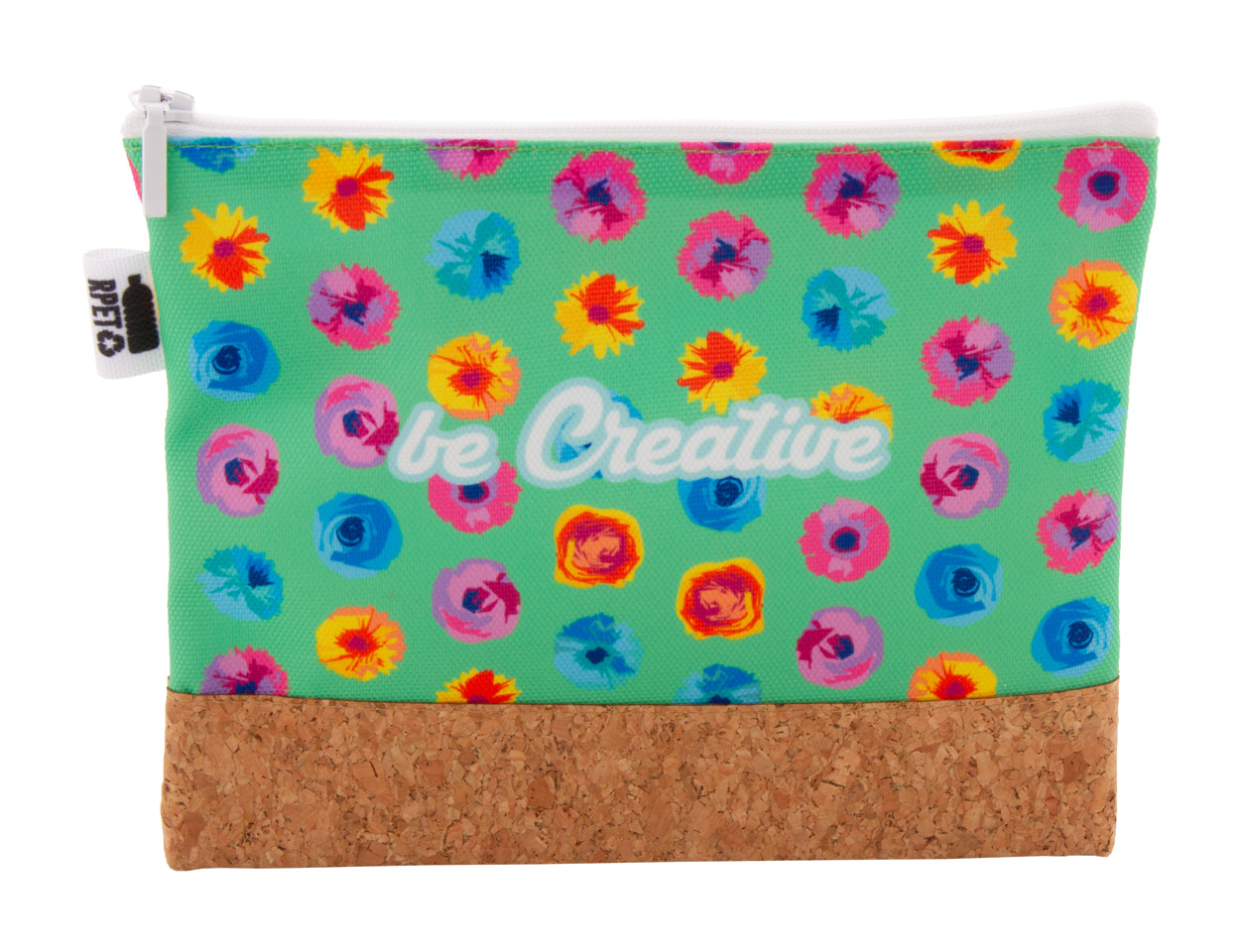 CreaBeauty Cork L RPET Kosmetiktasche auf Bestellung - Weiß 
