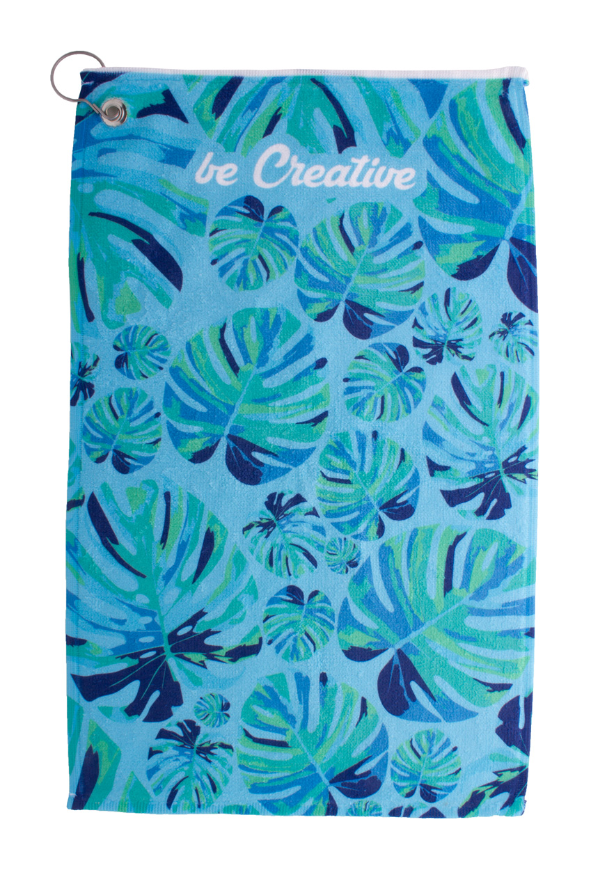 Birdie-Golfhandtuch mit Sublimation - Weiß 