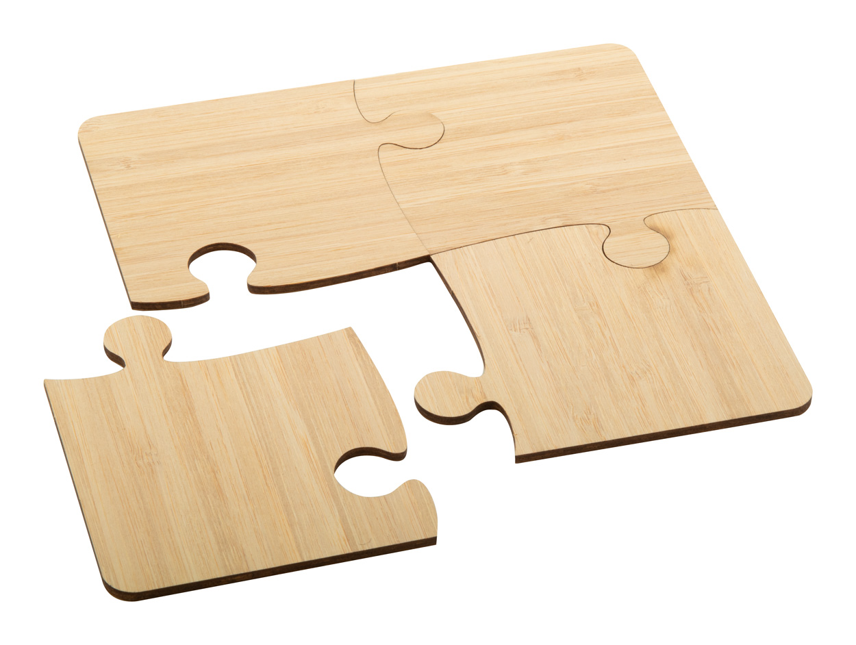 Zhuzzle Puzzle-Untersetzer - Beige
