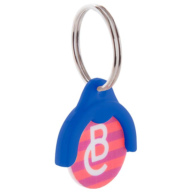 Token - trolley coin keyring - blue