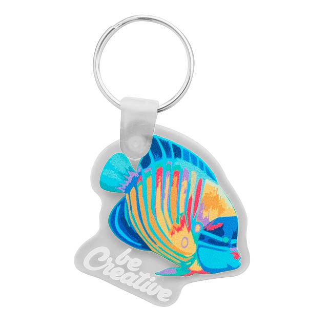 CreaFob - custom made keyring - transparent white