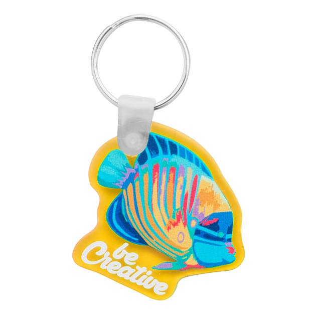 CreaFob - custom made keyring - yellow