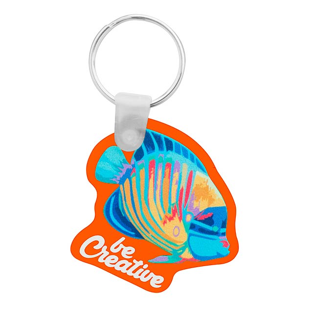 CreaFob - custom made keyring - orange