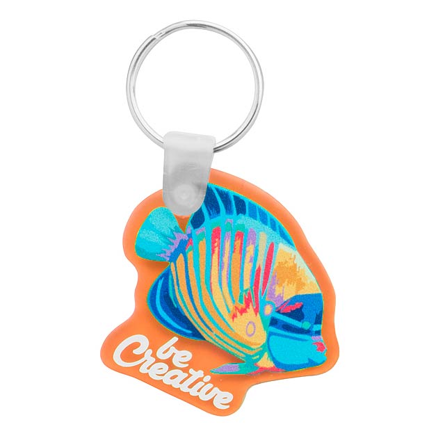 CreaFob - custom made keyring - orange