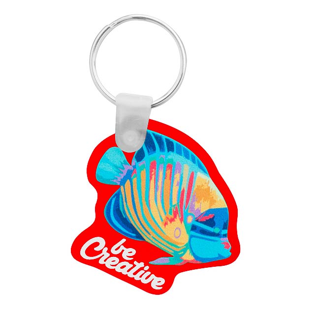 CreaFob - custom made keyring - red