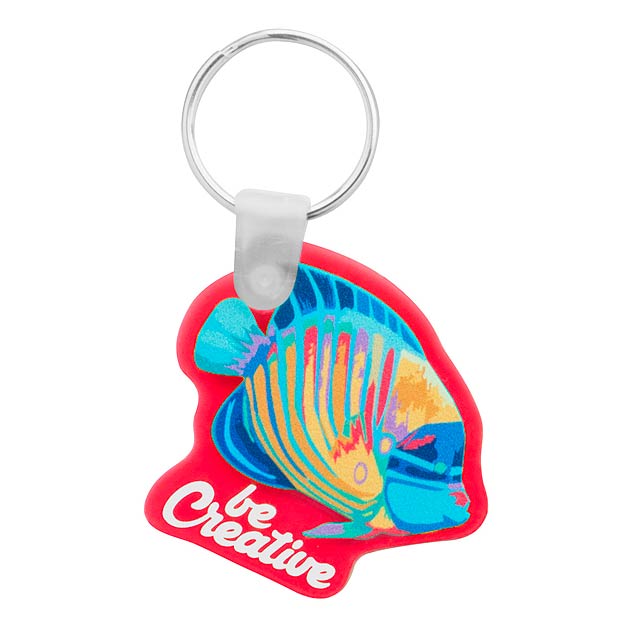 CreaFob - custom made keyring - red