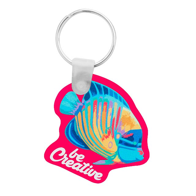 CreaFob - custom made keyring - fuchsia