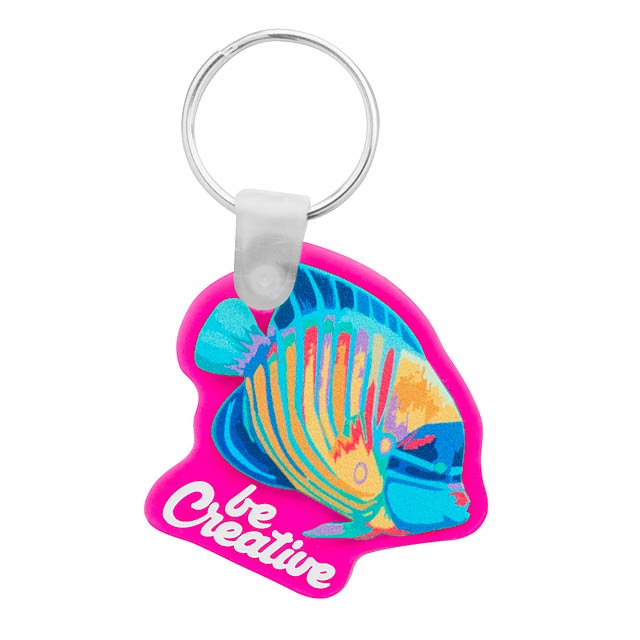 CreaFob - custom made keyring - fuchsia