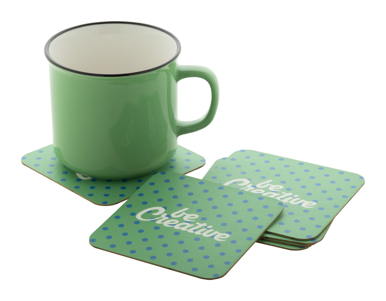 CreaPint paper coaster, square - white