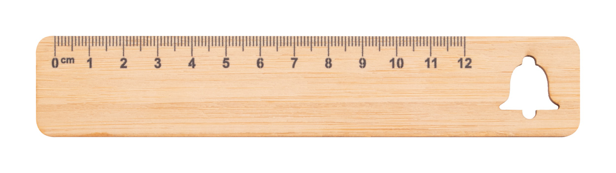 Lopsmarka bamboo ruler, bell - beige